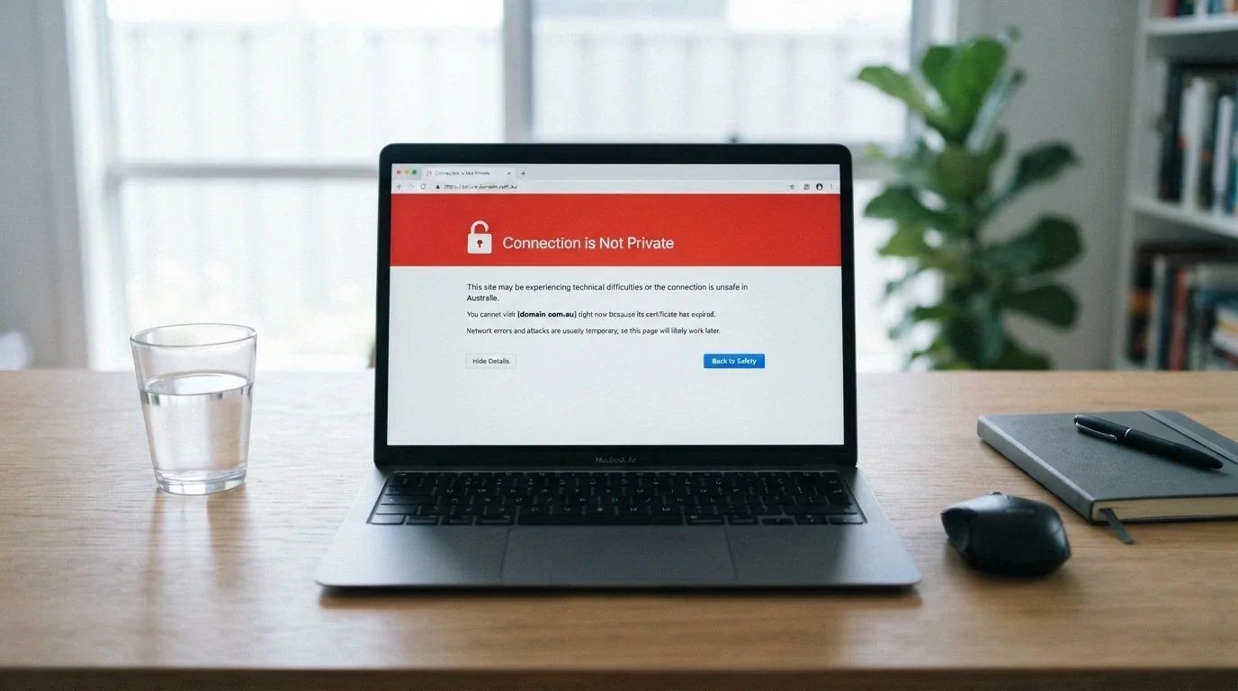 A web browser displaying the ACMA blocking notice page that appears when an Australian ISP has blocked an illegal gambling site