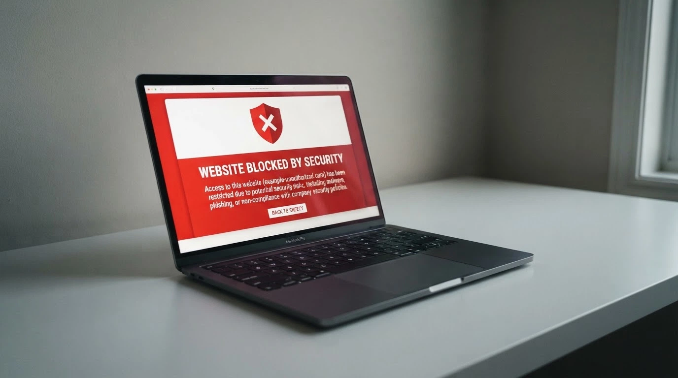 A browser window showing an ACMA blocking notice or a warning screen that an illegal gambling site has been blocked, with the ACMA logo visible.