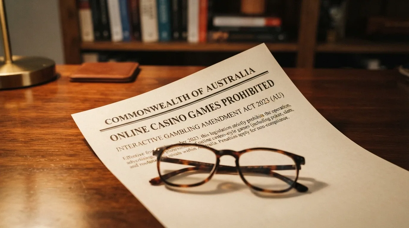 A government document bearing the Australian coat of arms, with the Interactive Gambling Act 2001 title visible