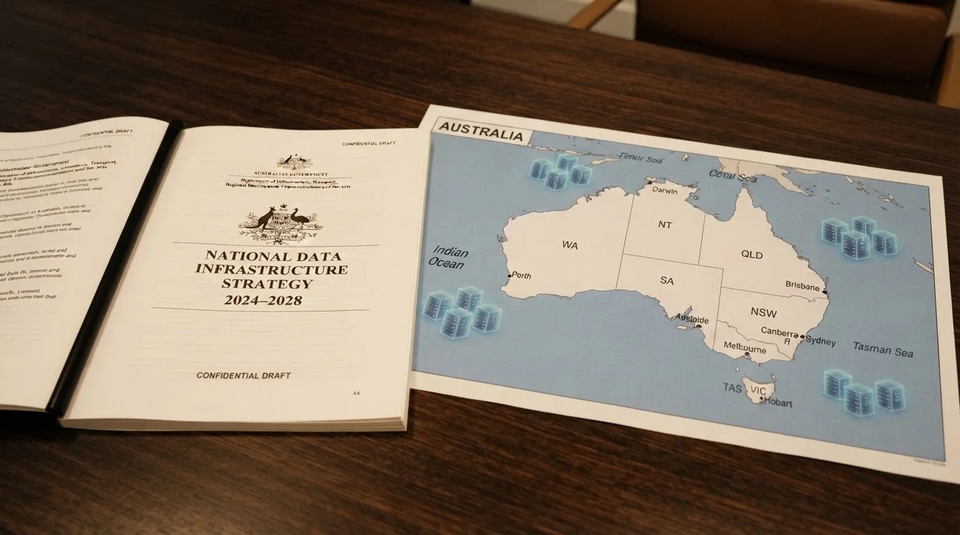 The cover page of the Interactive Gambling Act 2001 beside a map of Australia, with offshore-server icons placed outside the continent