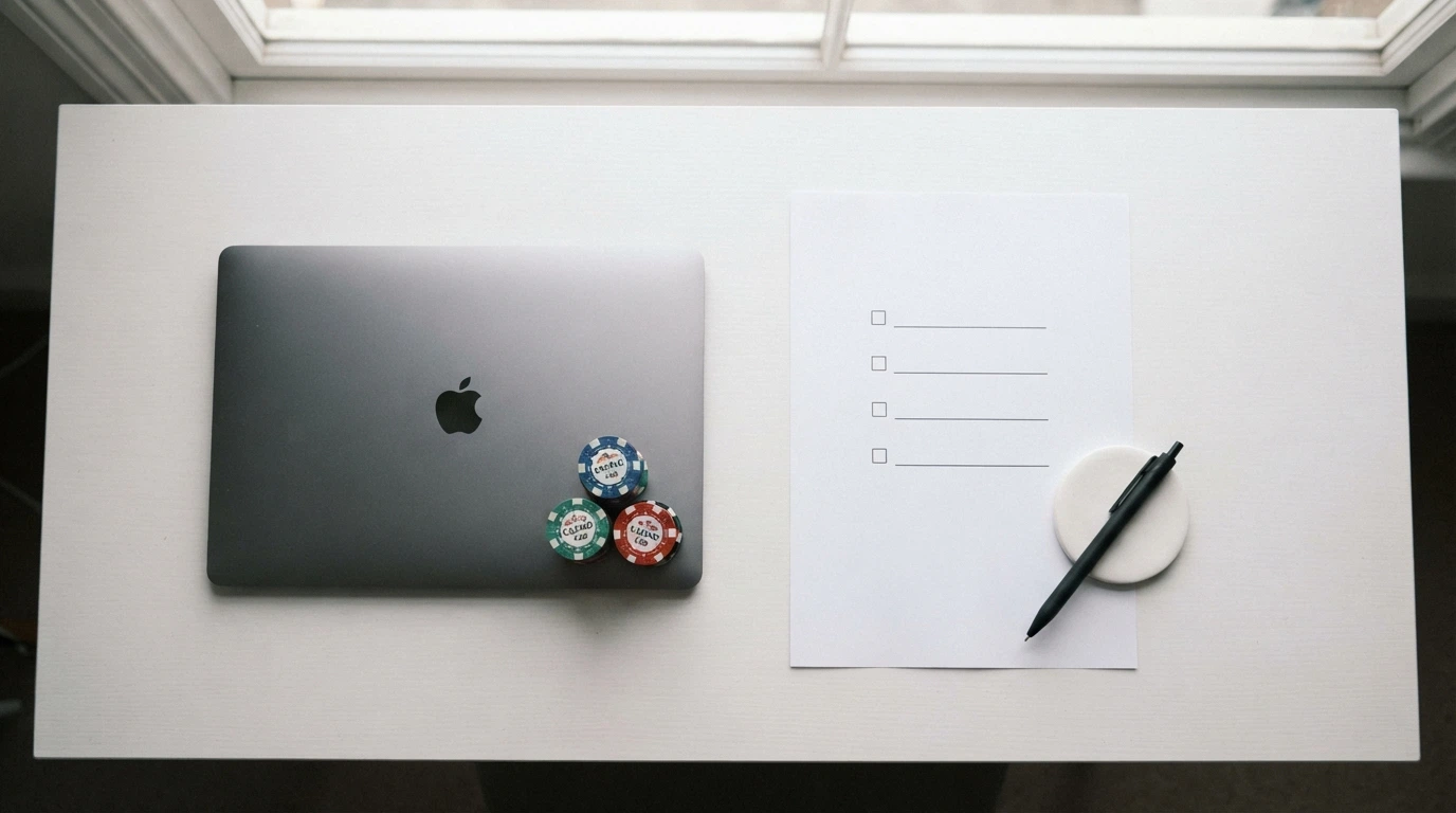 A checklist or decision-flow visual — clean, actionable, not promotional — that conveys a player making an informed choice