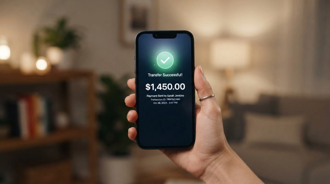 A smartphone showing a PayID transfer confirmation for $10.00 to a casino account, with the Osko logo visible.
