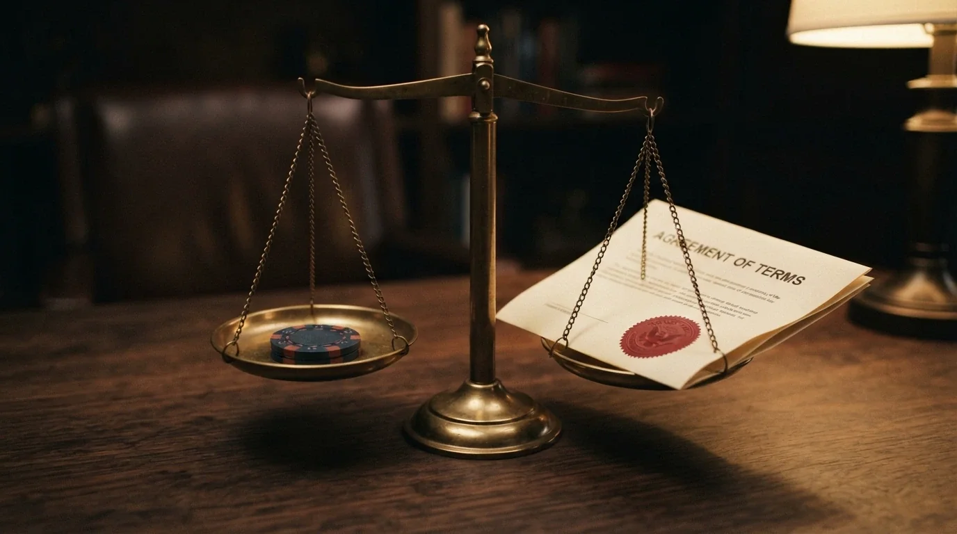 A balanced-scale visual: one side holding a $2 coin, the other side holding a document marked “no Australian protection,” the scale tipping toward the document side